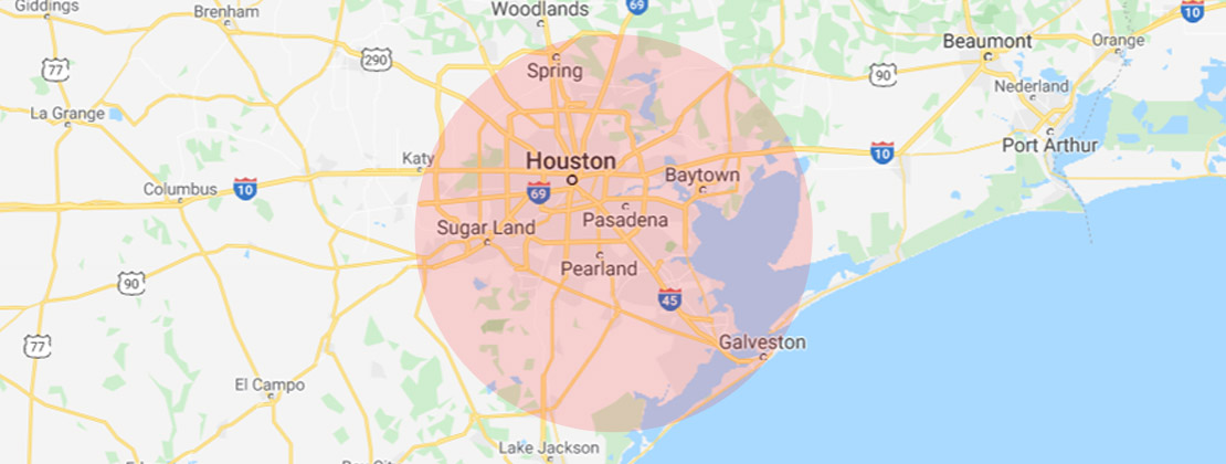 Service Area Map of Tile Busters Houston